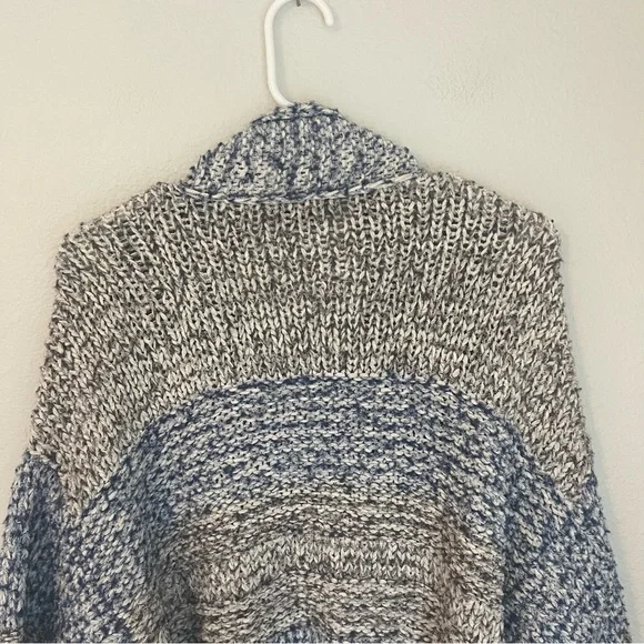 Vince chunky knit open front cardigan Size M/L blue and gray - Picture 10 of 13